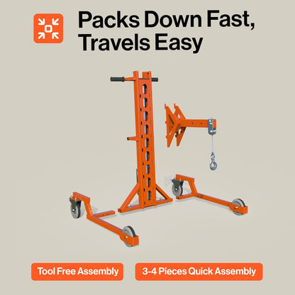 Super Handy GUO147 Drum Lift Manual Hydraulic for 55 Gal. Drums 550 Lbs Capacity New - GUO147