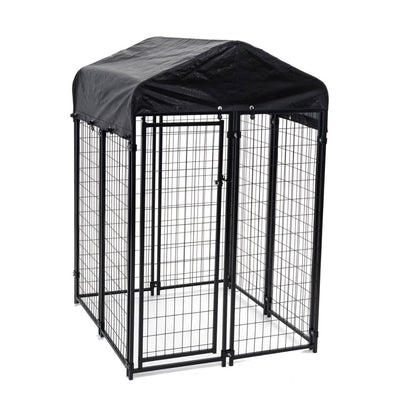 Lucky Dog Uptown Outdoor Covered Kennel Heavy Duty Dog Cage Pen (3 Pack) - 173760