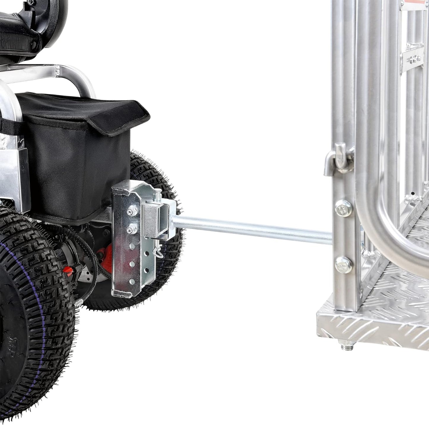 Super Handy GUO099 Cargo Trailer Utility Cart 1200 lbs Capacity with Hitch 8" Casters Compatible with Electric Tugger New - GUO099