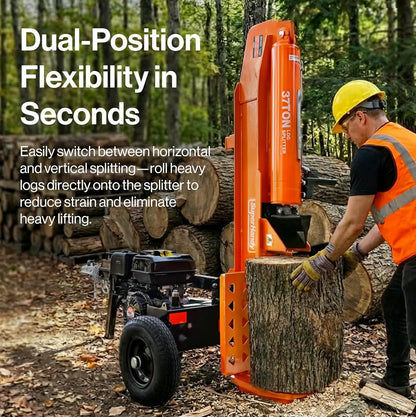 Super Handy GUT200 Log Splitter 37 Ton Full Beam Vertical/Horizontal 389cc Gas Towable New - GUT200