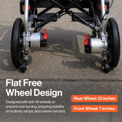 Super Handy GUT188 GoRide 2 Plus Electric Wheelchair Foldable Zero-Turn 3.7 MPH 4 Mile Range New - GUT188