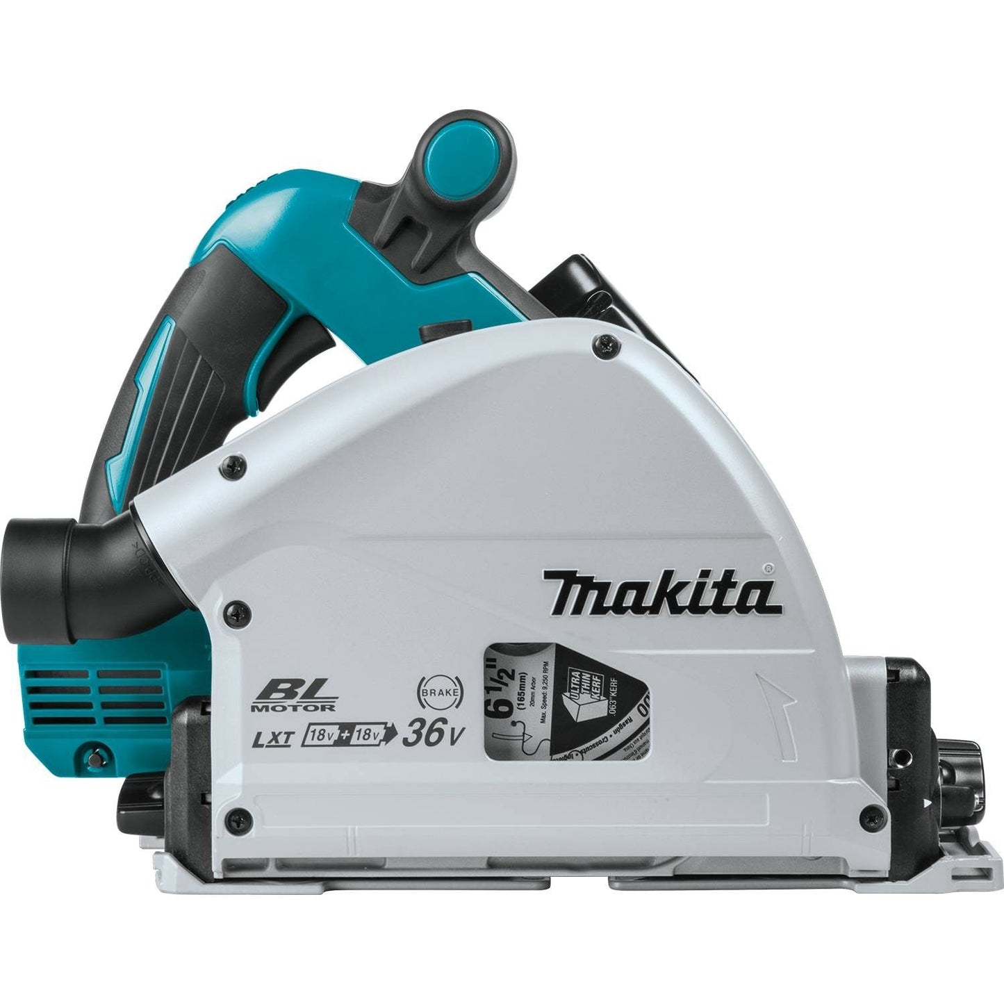 Makita - 36V (18V X2) LXT Brushless 6-1/2" Plunge Circular Saw Kit, dual port charger, 2 ea. case (5.0A) - XPS01PTJ