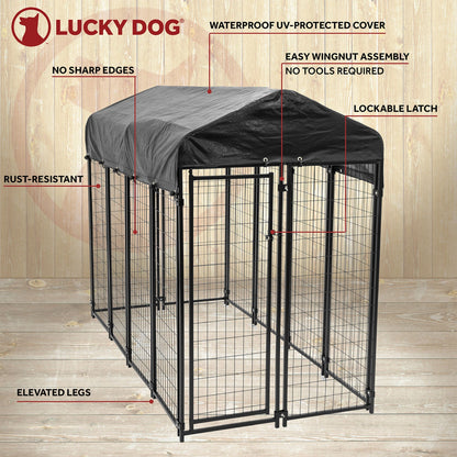 Lucky Dog Uptown Large Welded Kennel Heavy Duty Dog Cage Pen  - 93611