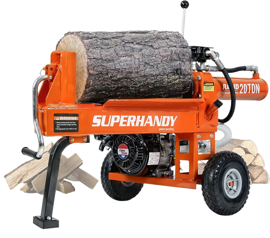 Super Handy GCAO023 Log Splitter 20-Ton Horizontal Portable Gas 7HP Engine New Canada Only - GCAO023