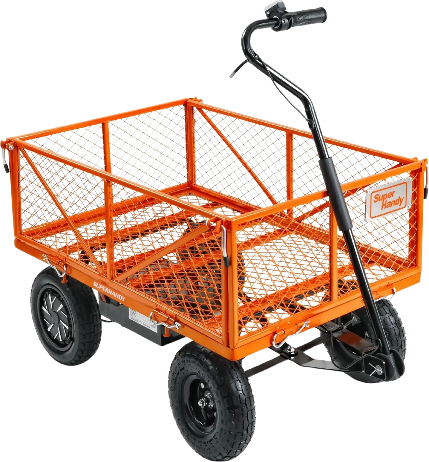 Super Handy GUO108 Electric Garden Cart Convertible Flatbed Utility Wagon 440 Lbs Load Capacity 5.7 Cu Ft New - GUO108
