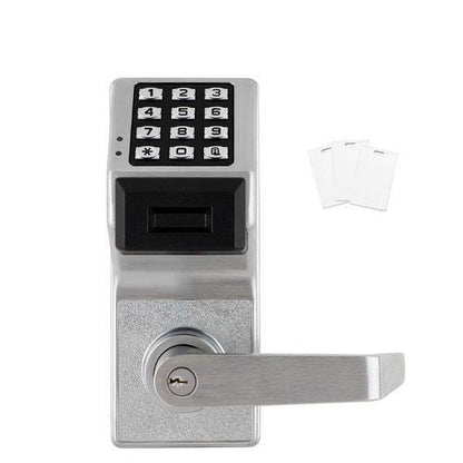 Alarm Lock Trilogy - PDL6200 - Digital PROX Lever Set - Standard Key Override w/ Door Position Switch/Request to Exit - Networx - 26D - Satin Chrome