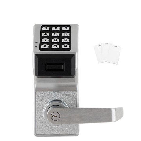 Alarm Lock Trilogy - PDL6200 - Digital PROX Lever Set - Standard Key Override w/ Door Position Switch/Request to Exit - Networx - 26D - Satin Chrome