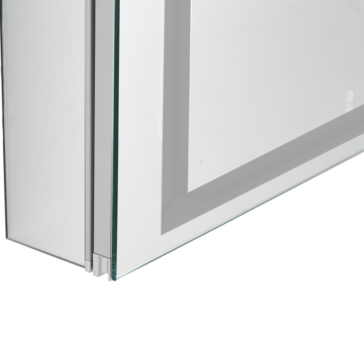 Aquadom Pacifica 20" x 26" Rectangular Recessed or Surface Mount Single View LED Lighted Right-Hinged Bathroom Medicine Cabinet With Defogger And Electrical Outlet - P-2026R