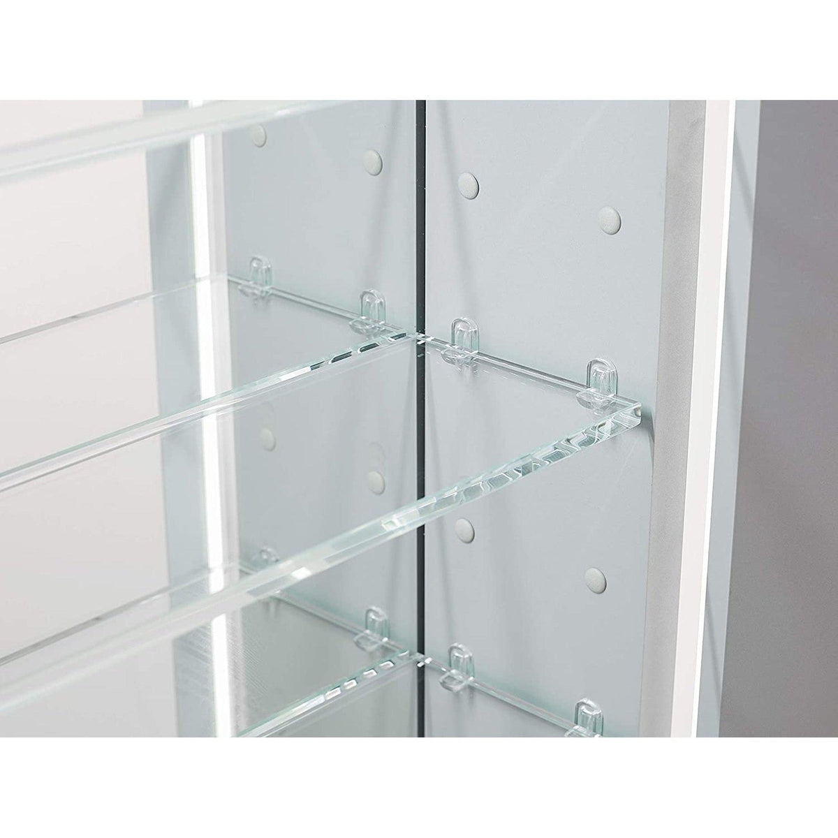 Aquadom Royale Plus 24" x 30" Rectangle Recessed or Surface Mount Single View Right Hinged LED Lighted Bathroom Medicine Cabinet With Defogger, Electrical Outlet, Magnifying Mirror - RP-2430R-N