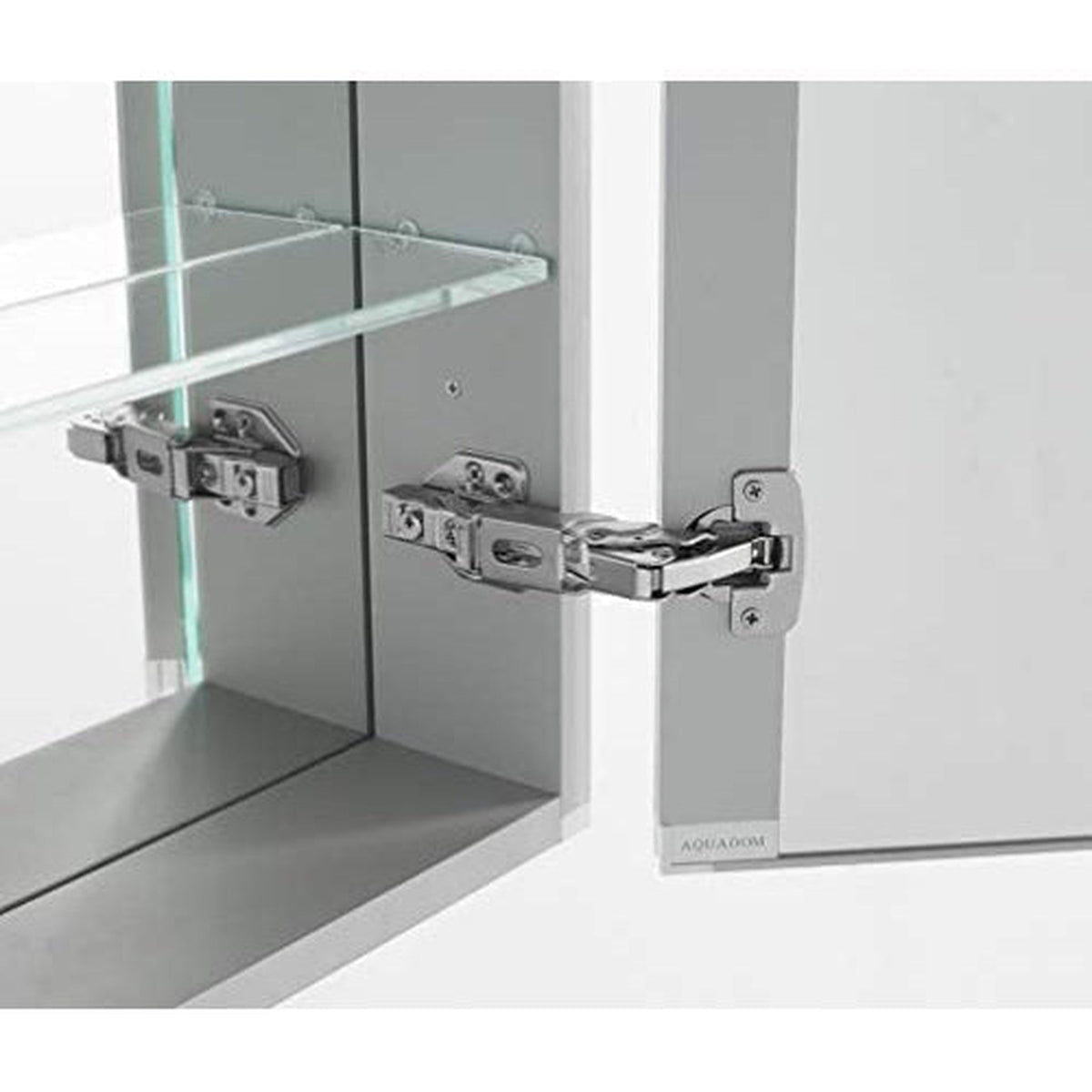 Aquadom Royale Plus 48" x 30" Extra Depth Rectangle Recessed or Surface Mount Single View LED Lighted Bathroom Medicine Cabinet With Defogger, Electrical Outlet, Magnifying Mirror - RPX-4830-6