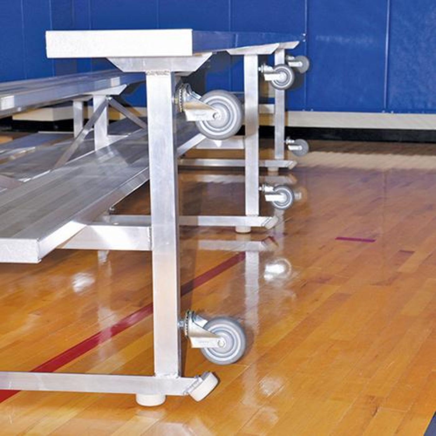 Bleacher - 15 ft. (3 Row - Single Foot Plank) -Tip & Roll - BLCH-3TRG