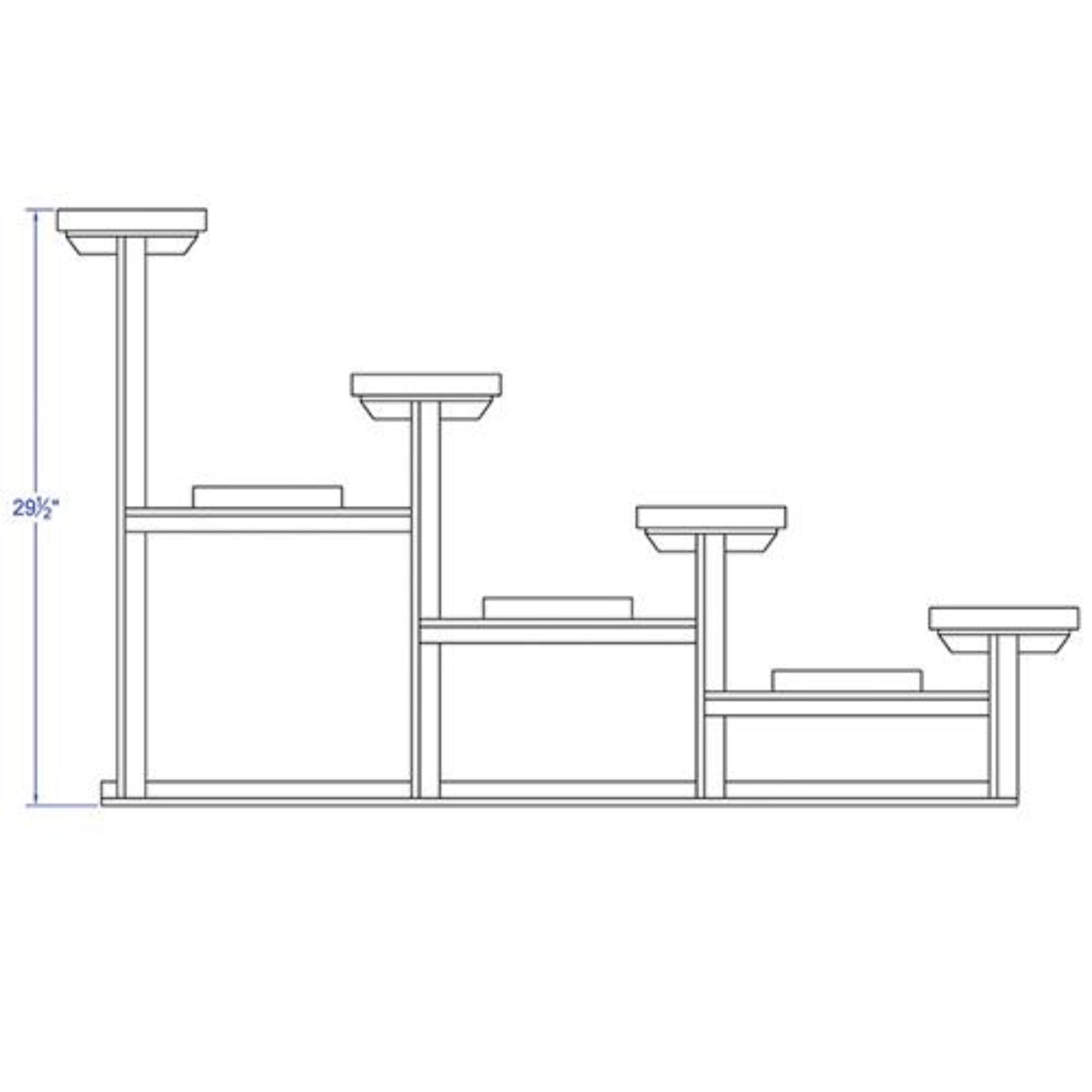 Bleacher 4 Row 15' All Aluminum Standard - BLCH-4AL