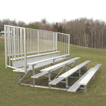 Bleacher 5 Row 15' - 27' Enclosed Bleacher w/ Guard Rail -  BLCH-5GR