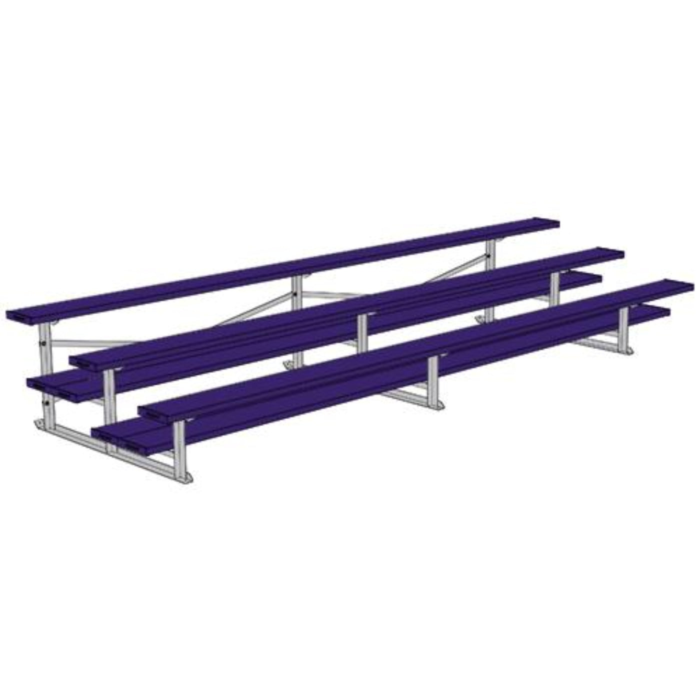 Bleacher 3 Row 15' All Aluminum Preferred - BLDP-3AL