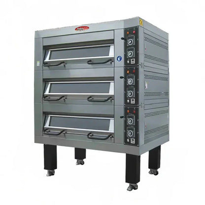 BakeMax 75" One Deck Electric Oven, Accommodates (3) 18" X 26" Pans, 220/60/3 - BMTD001