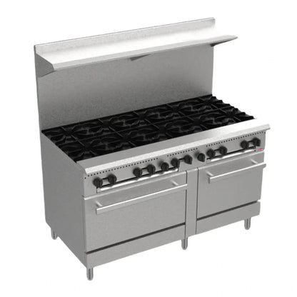 BakeMax 60" Restaurant Series Commercial Gas Range w/ 10 burners, 325,000 BTU - BAS60O