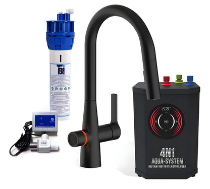 AquaNuTech 4N1 Aqua-System PLUS Contemporary Faucet with FL1000 Filtration System New - 4N1CASPLUS-CH