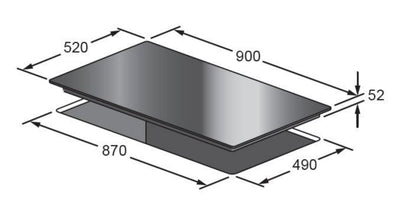 Kleenmaid CCT9030 90cm Ceramic Cooktop - CCT9030