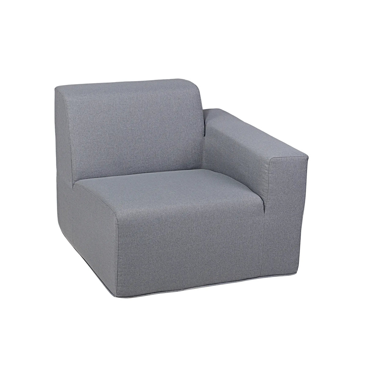 Deko Living 4 Piece Seating Gray Compressed Foam Sectional Sofa and Ottoman Set  - CIF50017