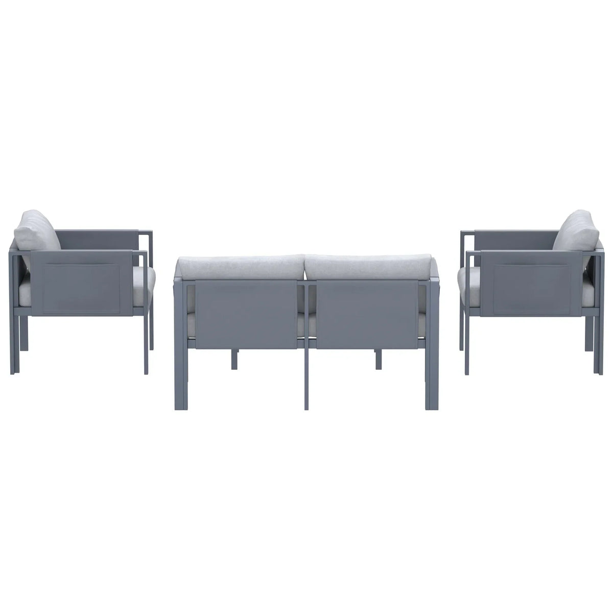 Deko Living 4 Piece Seating Outdoor Gray Sofa and Table Set  - COP30014