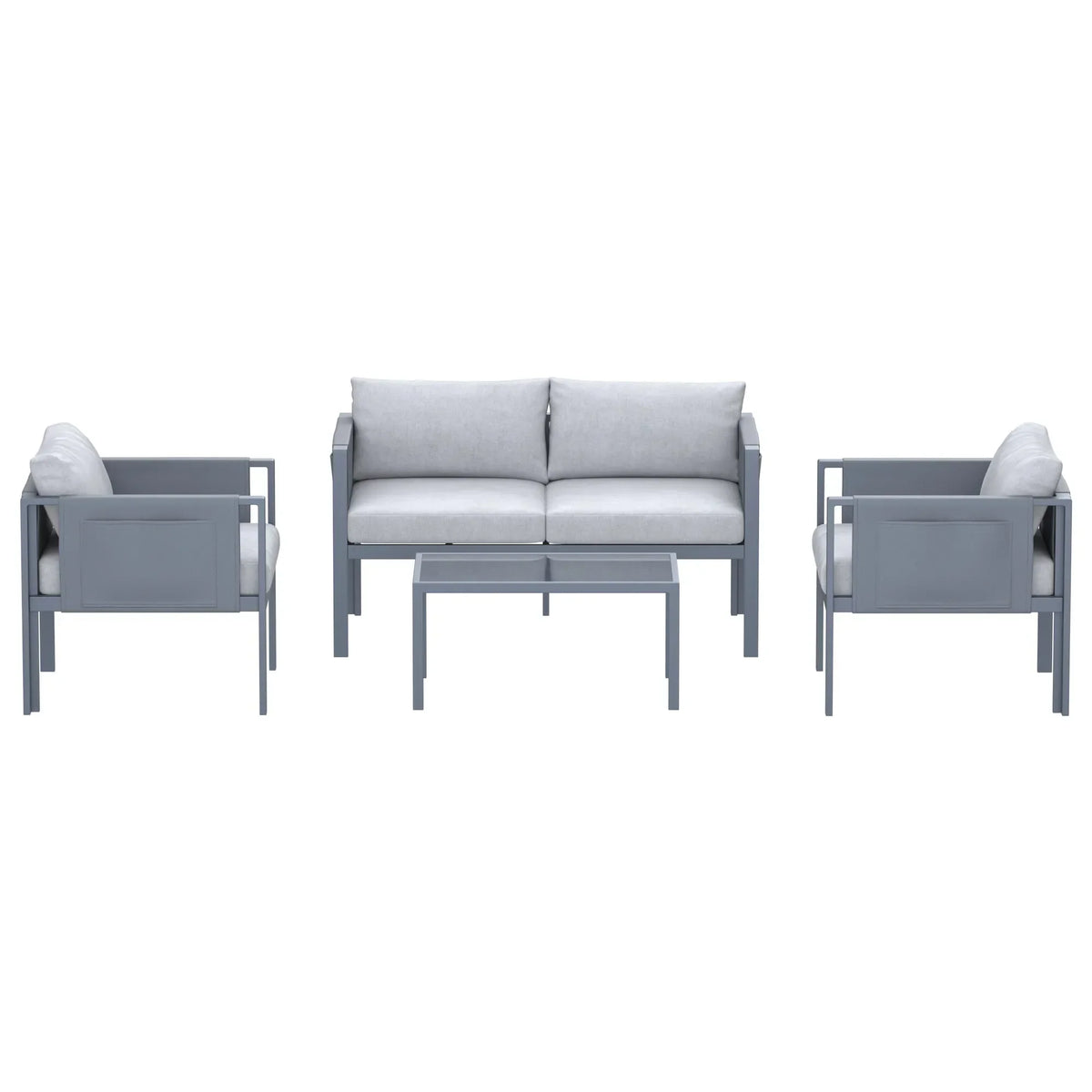 Deko Living 4 Piece Seating Outdoor Gray Sofa and Table Set  - COP30014