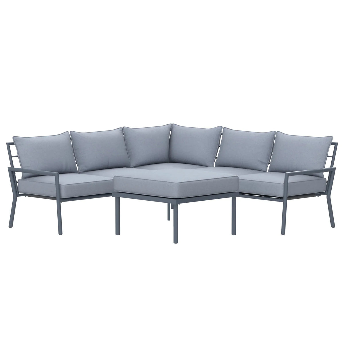 Deko Living 5 Piece Seating Outdoor Gray Sofa and Ottoman Set  - COP30015