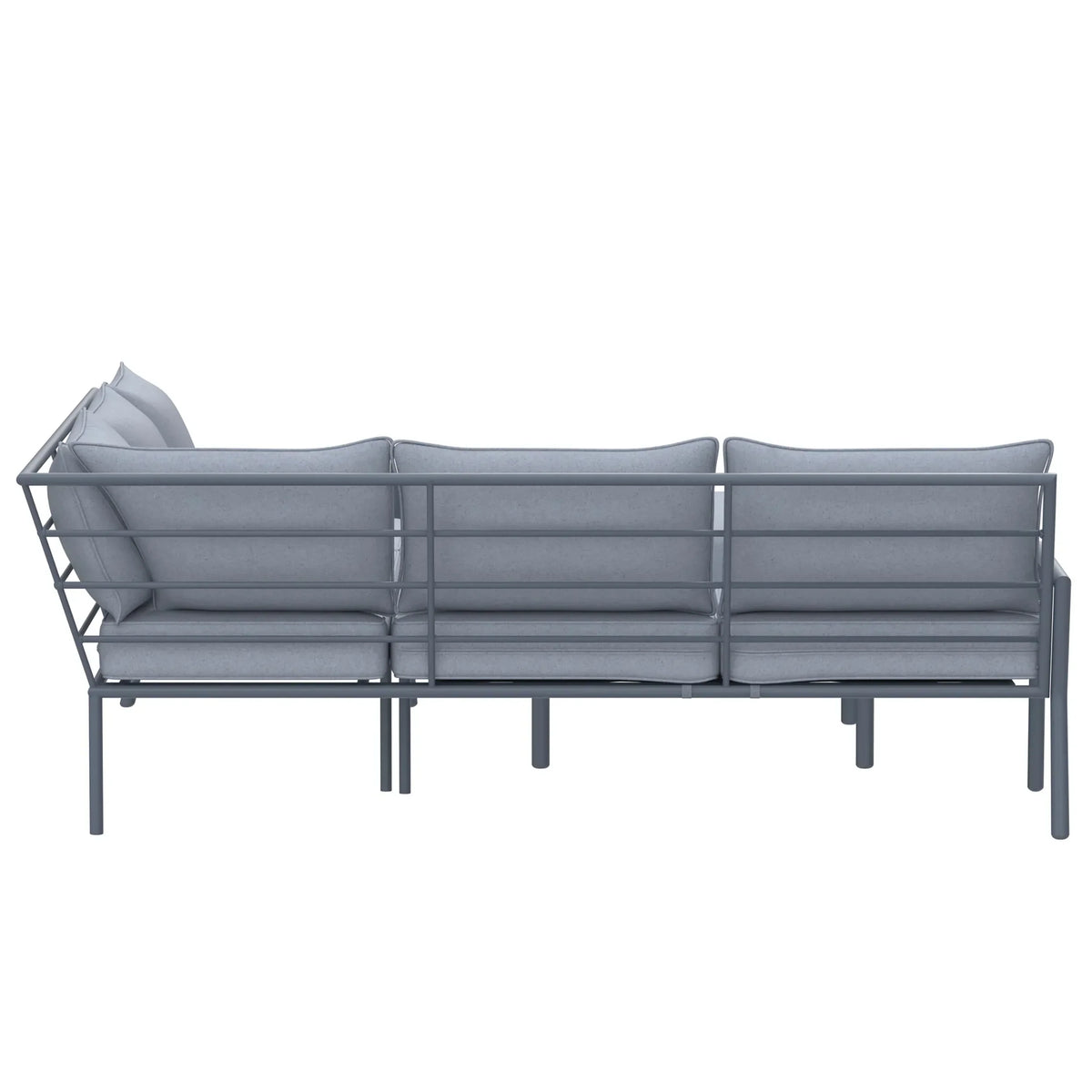 Deko Living 5 Piece Seating Outdoor Gray Sofa and Ottoman Set  - COP30015