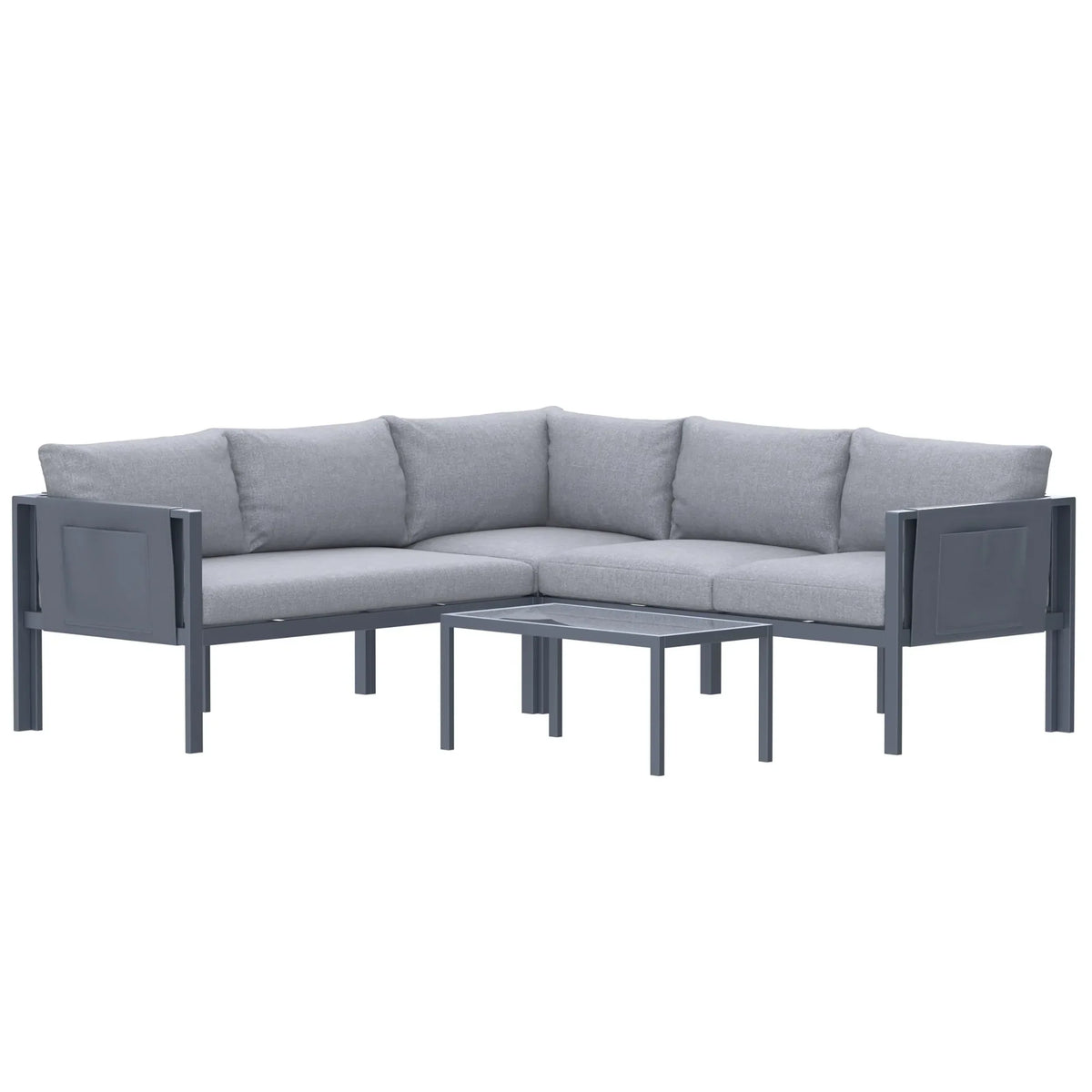 Deko Living 5 Piece Seating Outdoor Gray Sofa and Table Set  - COP30016