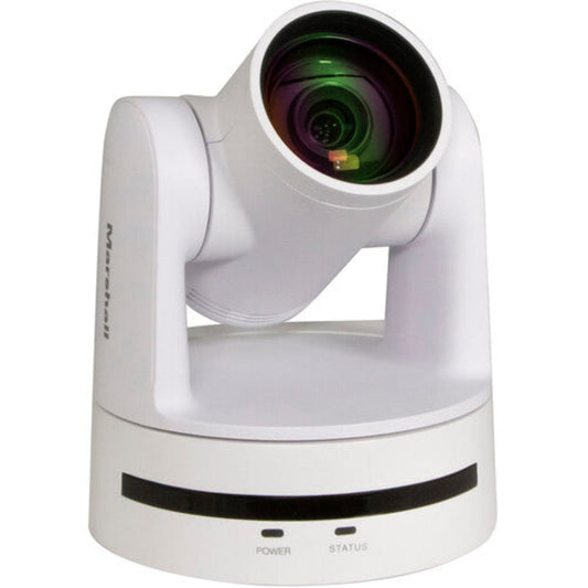 Marshall Electronics TWI Compact PTZ Camera with AI Auto-Framing (White) - CV612TWI