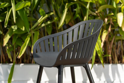 Midtown Concept Cannes Grey Monocrome Indoor Dining Chair - 4PC - SC CANNES WH_ALUWH