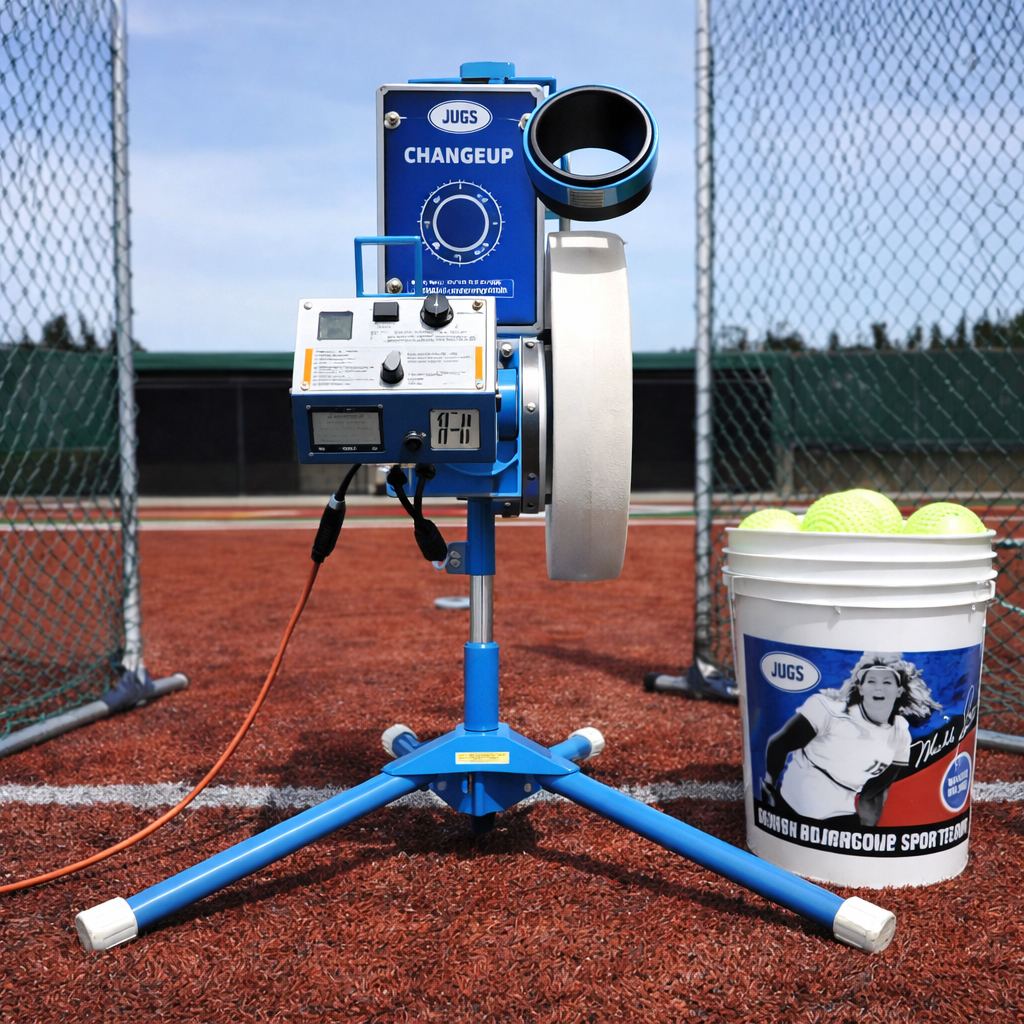 Jugs Sports Changeup Super Softball Pitching Machine with Cart