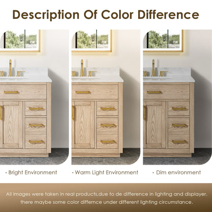 Altair Designs Gavino 36" single vanity with top - 557036-NA-GW-NM