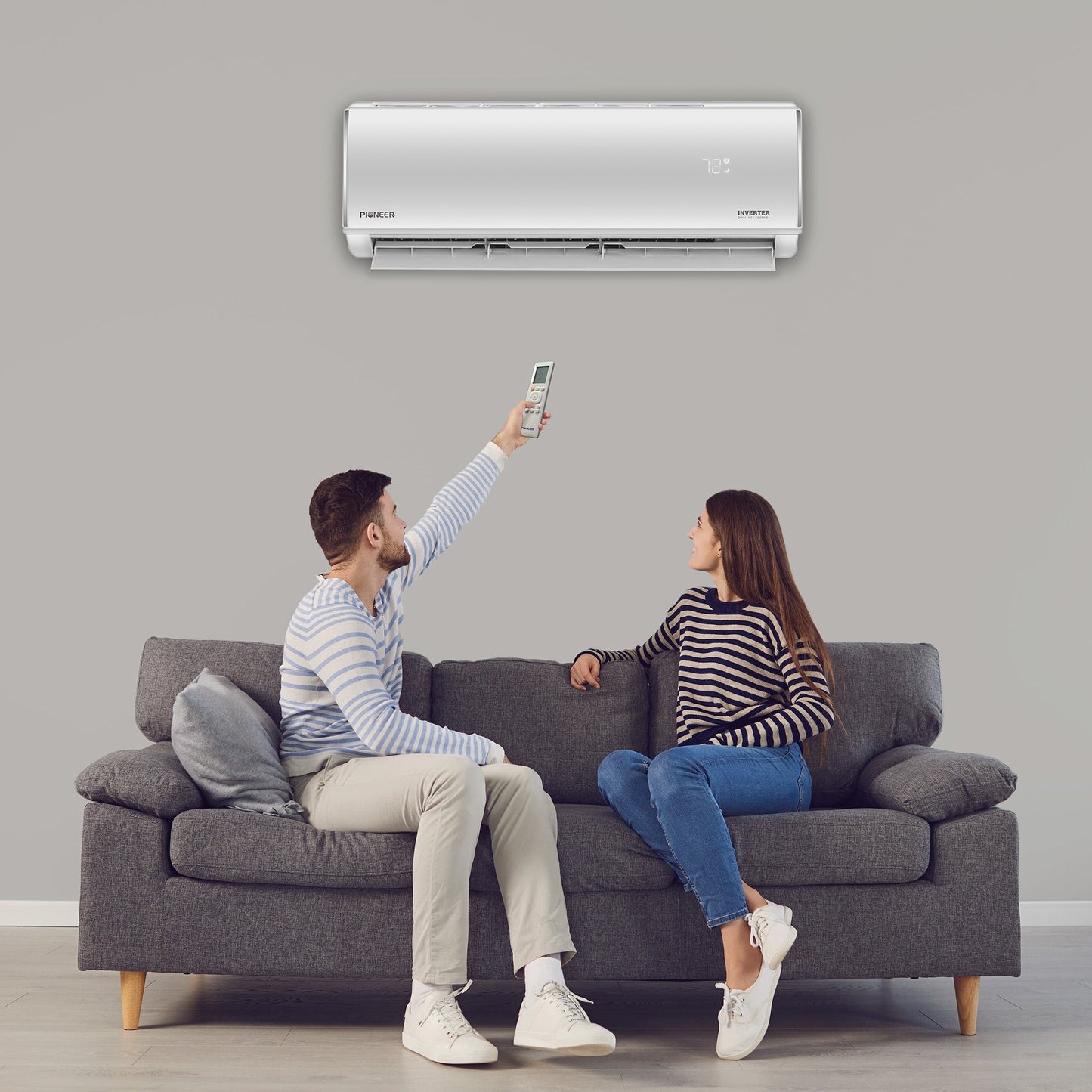 Pioneer Diamante Essenza 11,500 BTU 17 SEER2 230V High-Wall Ductless Mini-Split Air Conditioner Inverter Heat Pump with 16 Ft. Kit - WYT012GLUI17RL