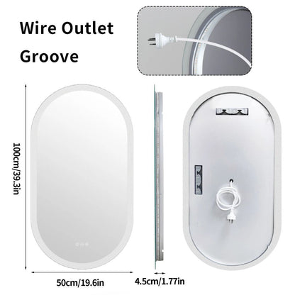 CrystalGlow Backlit Mirror - Procure Décor