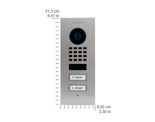 DoorBird D1102V Flush-Mount IP Video Door Station, 2 Call Button in  Stainless Steel V2A - 423866805