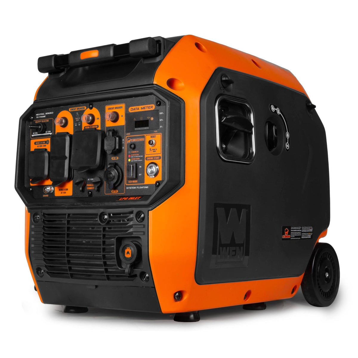 WEN DF500iX 5000-Watt Dual Fuel 120V/240V RV and EV-Ready Electric Start Portable Inverter Generator with Electric Vehicle Charging Ports - DF500iX