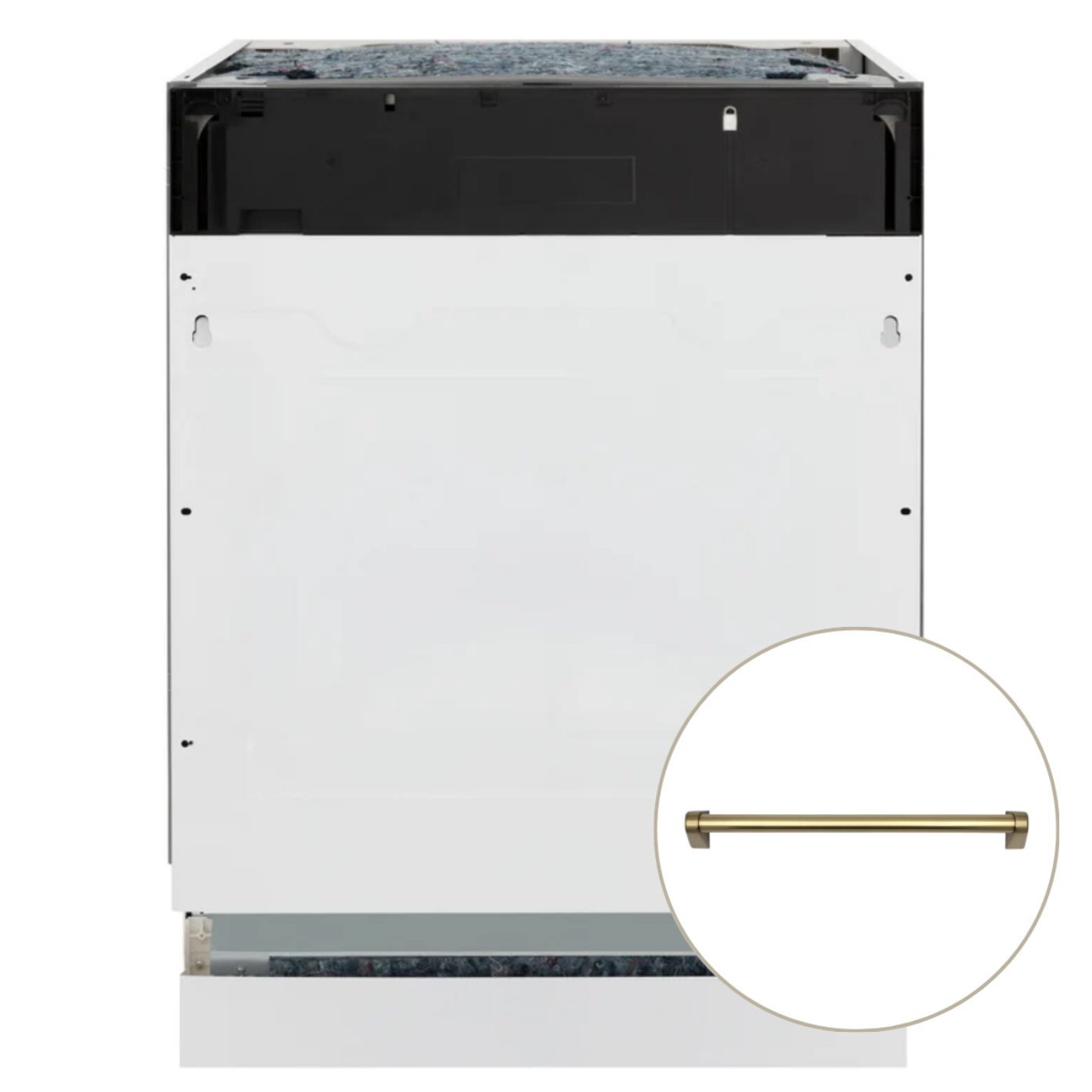 ZLINE 24 in. Top Control Tall Dishwasher is Custom Panel Ready with Champagne Bronze Handle,  - DWV-24-CB