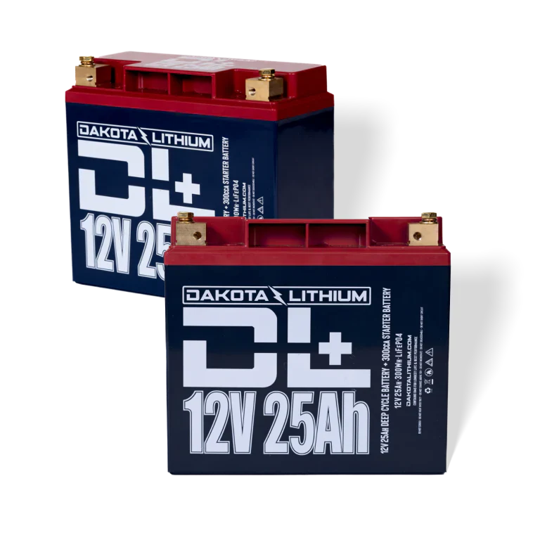 Dakota Lithium + 12V 25Ah LiFePO4 Battery Twin Pack