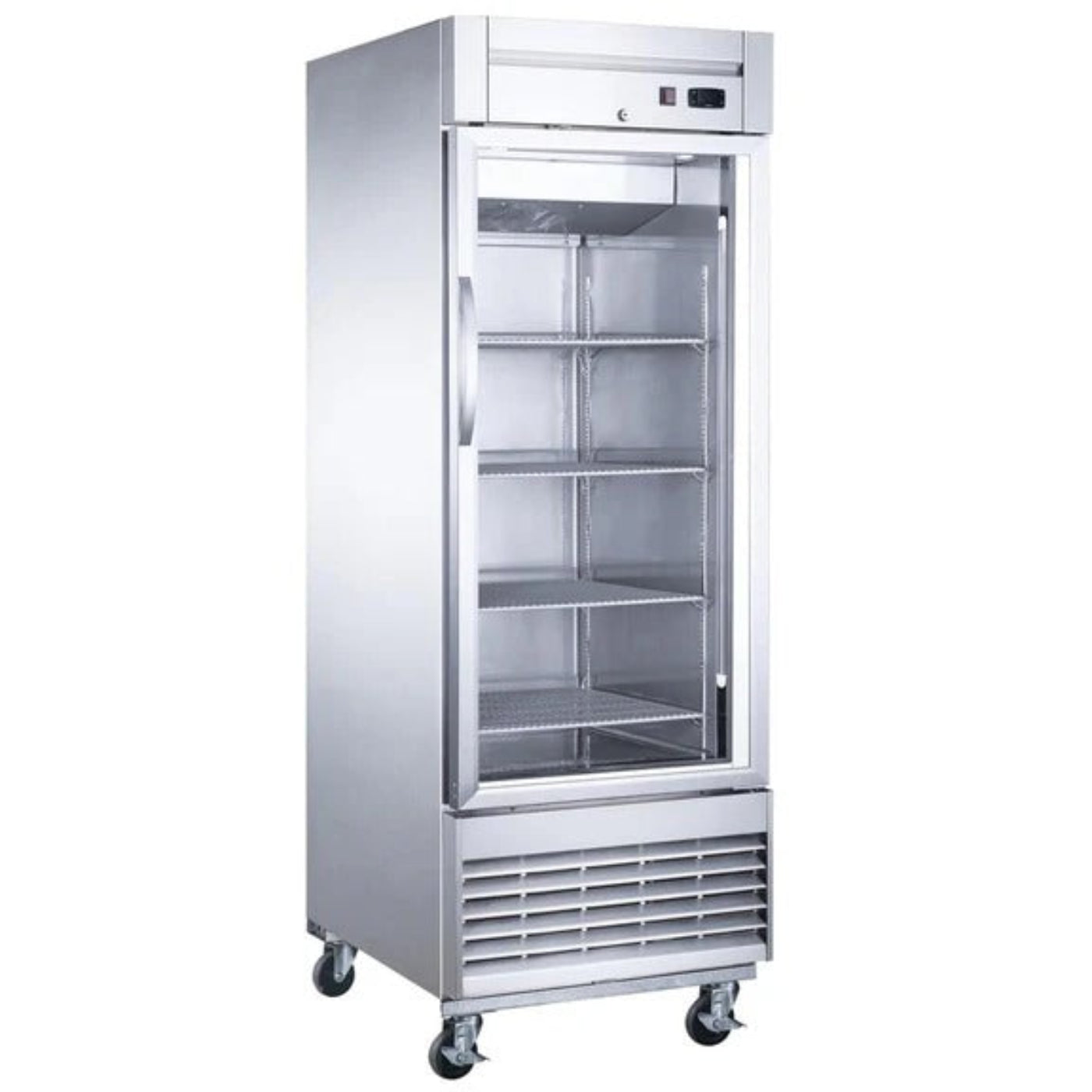 Dukers D28F-GS1 28" Single Glass Door Bottom Mount Reach-In Freezer 17.79 Cu. Ft - D28F-GS1
