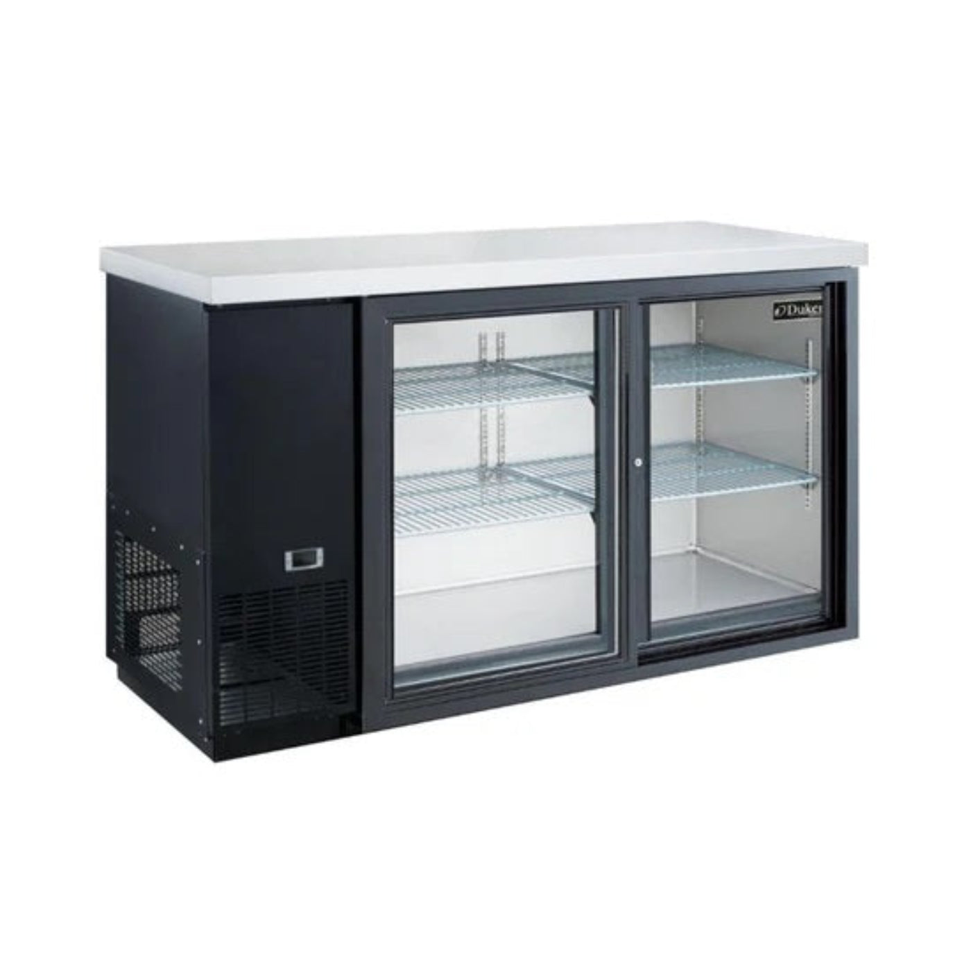 Dukers DBB48-S2 48" Two Sliding Glass Door Back Bar Cooler 11.2 Cu. Ft. - DBB48-S2