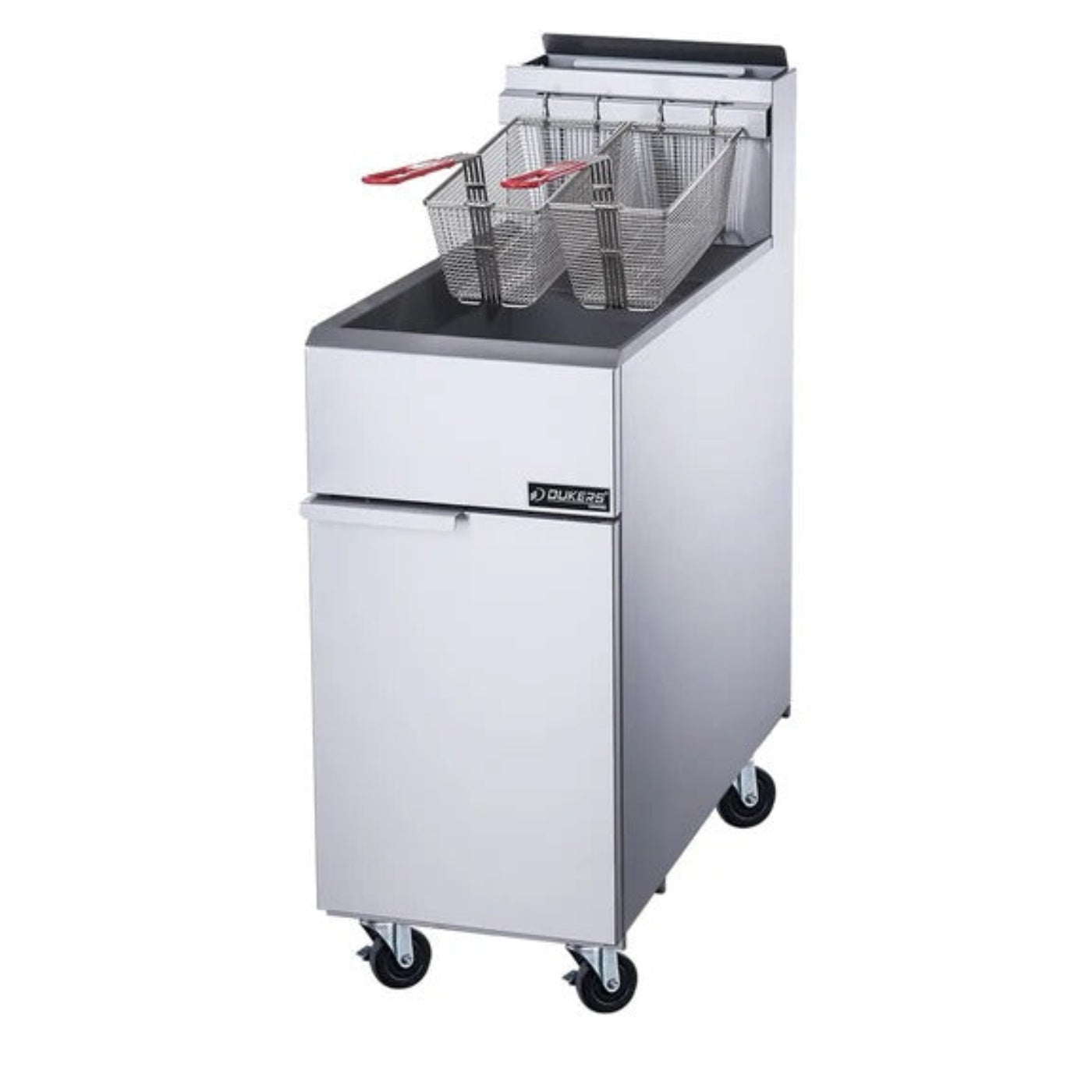 Dukers DCF3-LPG 40 lb. Floor Fryer with 3 Tube Burner 90,000 BTU Liquid Propane - DCF3-LPG