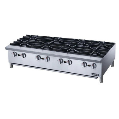 Dukers DCHPA48 48" Gas Countertop Hot Plate with 8 Burner 224,000 BTU - DCHPA48