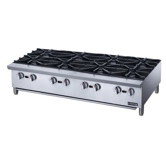 Dukers DCHPA48 48" Gas Countertop Hot Plate with 8 Burner 224,000 BTU - DCHPA48
