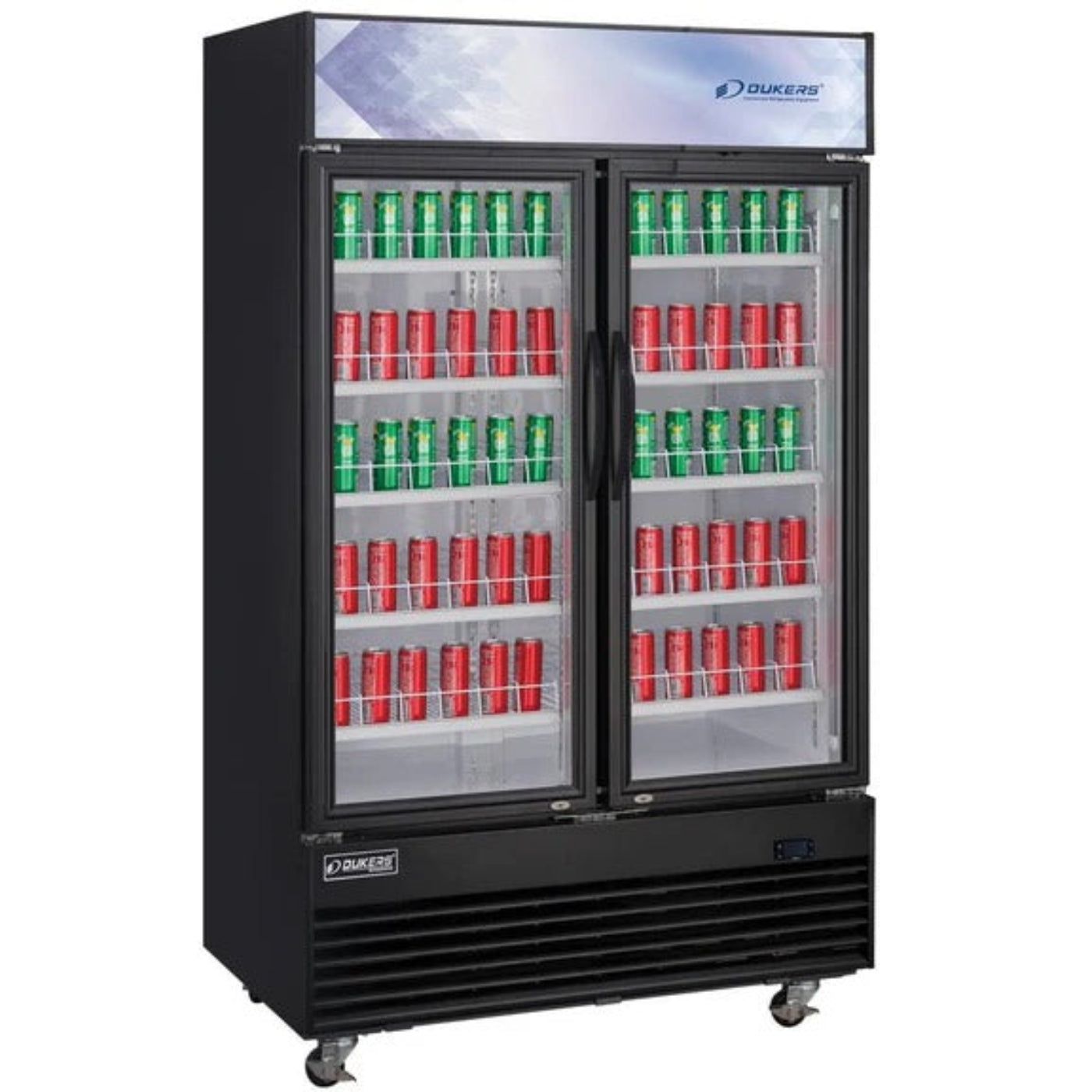 Dukers DSM-41R 47" Two Glass Swing Door Merchandiser Refrigerator 41.28 Cu. Ft. - DSM-41R
