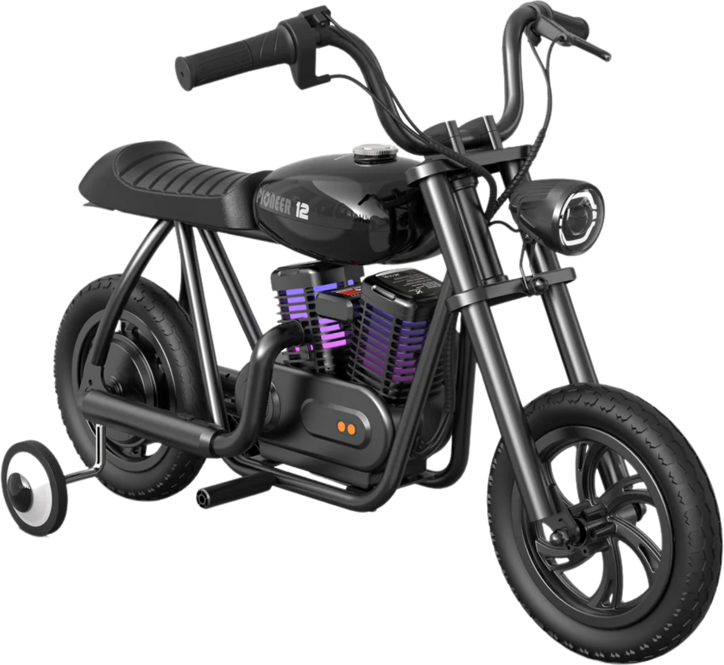 Hyper Gogo Pioneer 12 Plus Electric Kids Motorcycle Bluetooth Speaker 21.9V 160W 10 MPH 7.5 Miles EL-MB05P New - EL-MB05P-BLACK