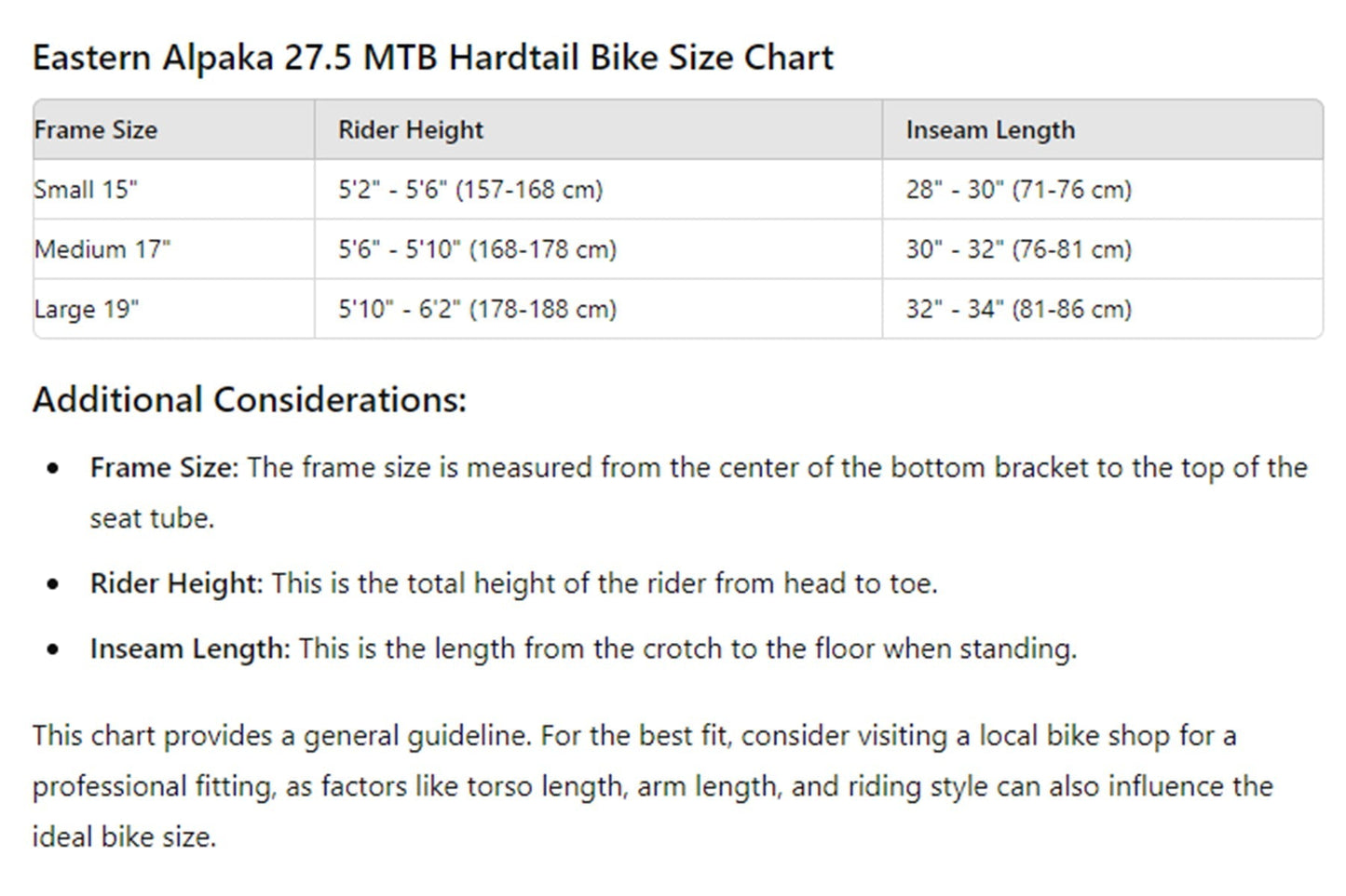Eastern Alpaka 27.5 MTB Hardtail Bike - Blue