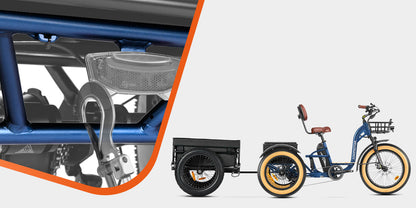 Addmotor 750W 48V Grandtan X Trike Full Suspension Electric Bike