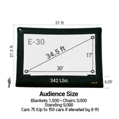 Open Air Cinema Elite Outdoor Movie Screen Kit - E-25