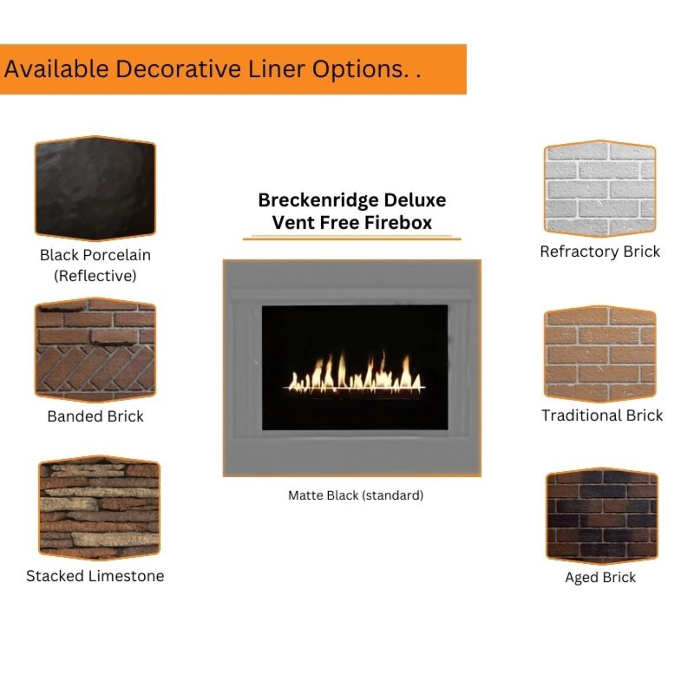Empire Breckenridge Deluxe 36" Vent Free Firebox | Flush Front - VFD36FB0F