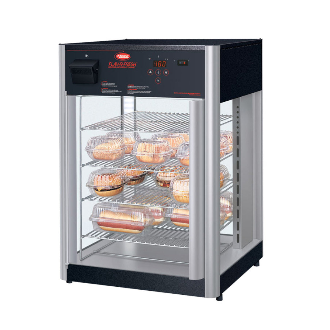 Hatco FDWD-2 19" Flav-R-Fresh 2-Door Humidified Impulse Full-View Display Cabinet with Digital Control - FDWD-2